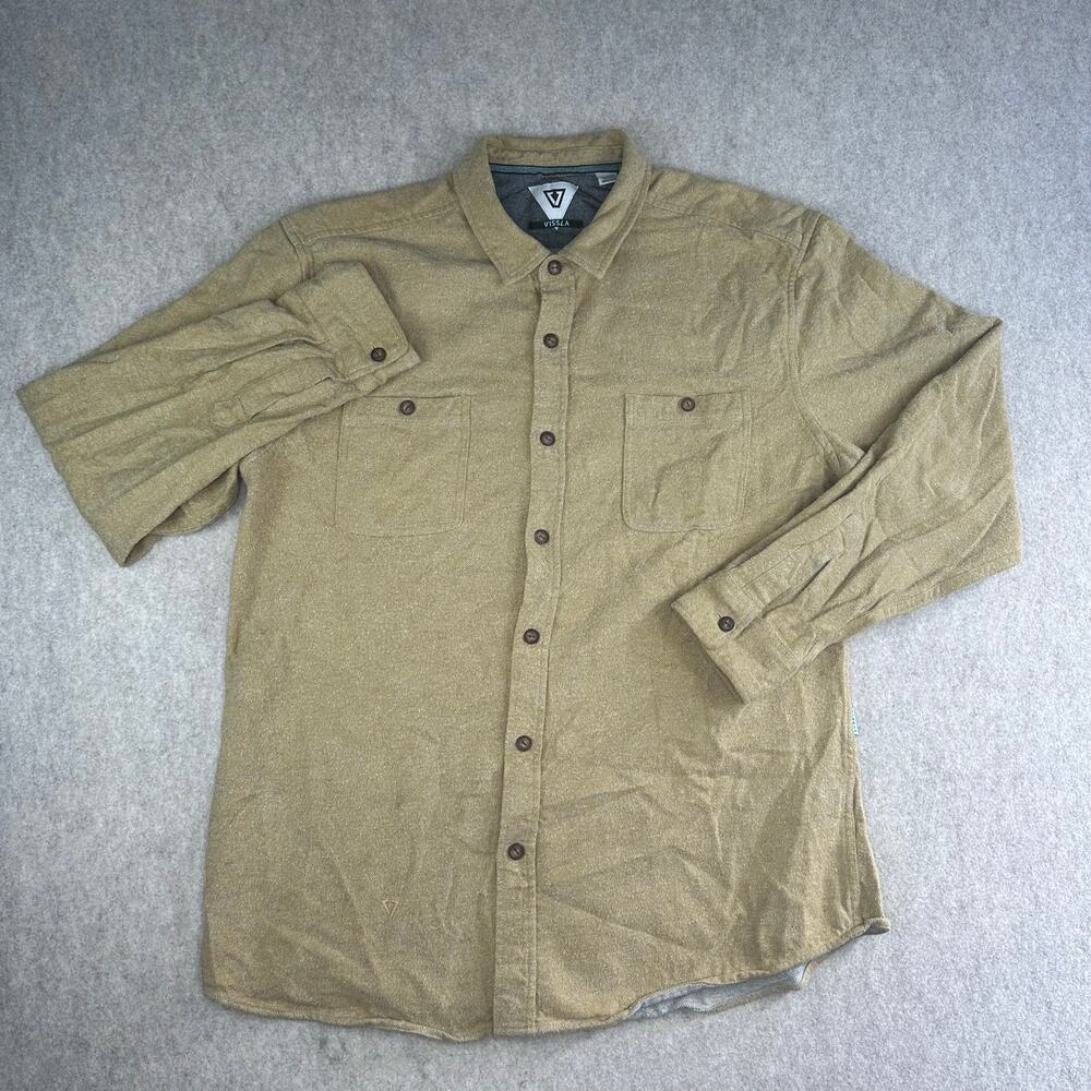 Vissla Go To Lightweight Eco Flannel in Bronze Mustard Yellow Men’s Shacket XL
